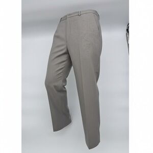 Coldwater Creek Natural Fit Dress Pants Women 12 Taupe Gray Straight Leg Tweed